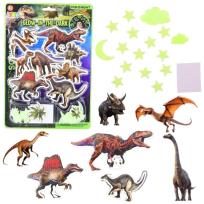 Opakowanie Naklejki fluorescencyjne na ścianę dinozaury