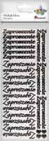 Opakowanie Naklejki foliowe napis Zaproszenie 28szt
