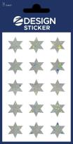 Opakowanie Naklejki foliowe - srebrne gwiazdki