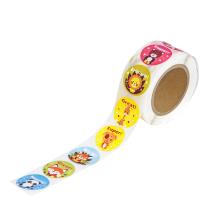 Opakowanie Naklejki motywacyjne na rolce zwierzątka i napisy 500 szt.