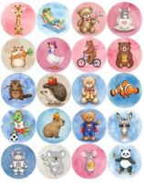 Opakowanie Naklejki motywacyjne urocze zwierzęta 25mm