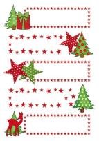 Opakowanie Naklejki na prezenty w gwiazdki