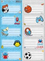 Opakowanie Naklejki na zeszyty pasek No name - chłopiec