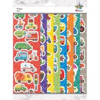 Opakowanie Naklejki papierowe 8 plansz pojazdy