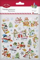 Opakowanie Naklejki papierowe bałwanki 2 arkusze