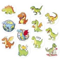 Opakowanie Naklejki papierowe na taśmie Dinozaury 500szt