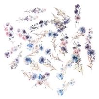 Opakowanie Naklejki pet kwiaty meteor blue 30 szt. .