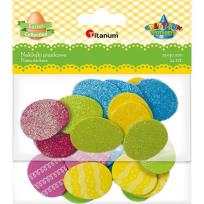 Opakowanie Naklejki piankowe pisanki brokatowe 24szt