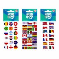 Opakowanie Naklejki Sticker BOO Flagi Państwa mix