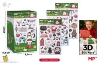 Opakowanie Naklejki świąteczne Boże Narodzenie 3D MIX