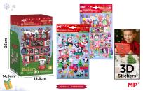 Opakowanie Naklejki świąteczne Boże Narodzenie 3D MIX