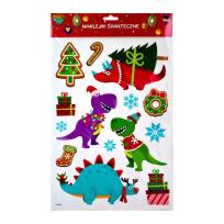 Opakowanie Naklejki świąteczne dinozaury Boże Narodzenie