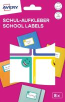 Opakowanie Naklejki szkolne 48x70mm 8 naklejek