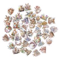 Opakowanie Naklejki winylowe Wielkanocne Vintage Bunnies 4-6cm 50szt.