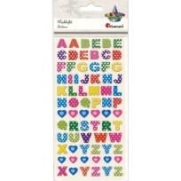 Opakowanie Naklejki wypukłe alfabet 72szt