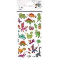 Opakowanie Naklejki wypukłe dinozaury 20szt