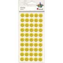Opakowanie Naklejki wypukłe emotki 15mm żółte 50szt
