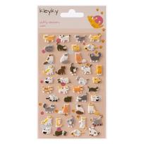 Opakowanie Naklejki wypukłe Koty