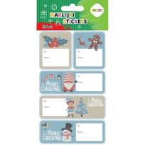 Opakowanie Naklejki Xmas blue tag 10x20cm HAPPY COLOR