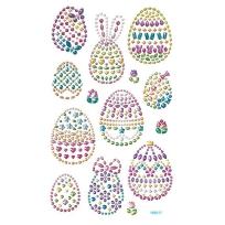 Opakowanie Naklejki z kryształkami Jajka 14szt