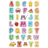 Opakowanie Naklejki z pianki i brokatem Kolor alfabet 35szt
