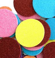 Opakowanie Naklejki z pianki kółka brokatowe