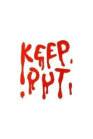 Opakowanie Naklejki żelowe na okno Keep Out czerwony