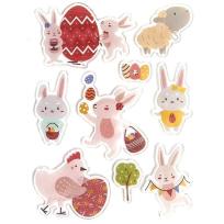 Opakowanie Naklejki żelowe Wielkanoc 9szt