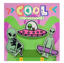 Opakowanie Naszywki/ naprasowanki na plecak cool. Ufo