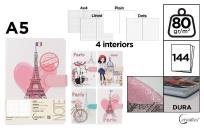 Opakowanie Notatnik A5/144K magnes Paris MIX