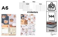 Opakowanie Notatnik A6/144K magnes pieski MIX