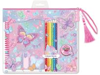 Opakowanie Notatnik na spirali z kredkami Motylki