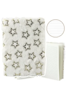 Opakowanie Notatnik pluszowy A5/80K linia Złote gwiazdki