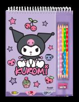Opakowanie Notatnik z kredekami i temperówką Kuromi KU00014