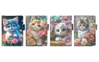 Opakowanie Notes A5 80K z gumką linia Kotek mix