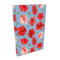 Opakowanie Notes A5 kratka Soft Touch Hibiskusy w jeansie