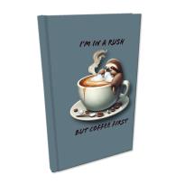 Opakowanie Notes A5 kratka Soft Touch Leniwiec Kawa