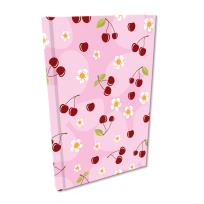 Opakowanie Notes A5 kratka Soft Touch Wisienki w różu