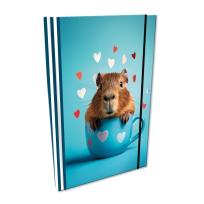 Opakowanie Notes A5 kratka z gumką Soft Touch Capybara