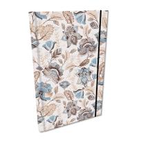 Opakowanie Notes A5 kratka z gumką Soft Touch Paisley Kwiaty Kawowe