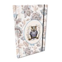 Opakowanie Notes A5 kratka z gumką Soft Touch Sowa