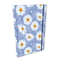 Opakowanie Notes A5 kratka z gumką Soft Touch Stokrotki Retro