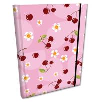 Opakowanie Notes B6 kratka z gumką Soft Touch Wisienki W Różu