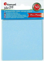 Opakowanie Notes samoprzylepny transparentny 75x75mm 50K