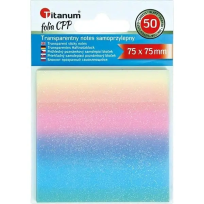 Opakowanie Notes samoprzylepny transparentny 75x75mm 50K