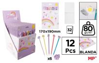 Opakowanie Notes z kredkami i gumkami Unicorn