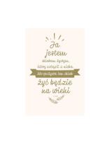 Okładka książki NT z infografikami B5 srebr. tł. Ja jestem chlebem