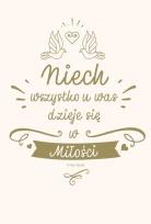 Okładka książki NT z infografikami B5 złota tł. Ślub