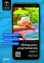 Okładka książki Obsługa gości Usługi hotelarskie Kwalifikacja HGT.03. Podręcznik do zawodu technik hotelarstwa część 1