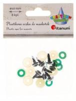 Opakowanie Oczy do maskotek plastikowe 10mm z mocowaniem 8szt